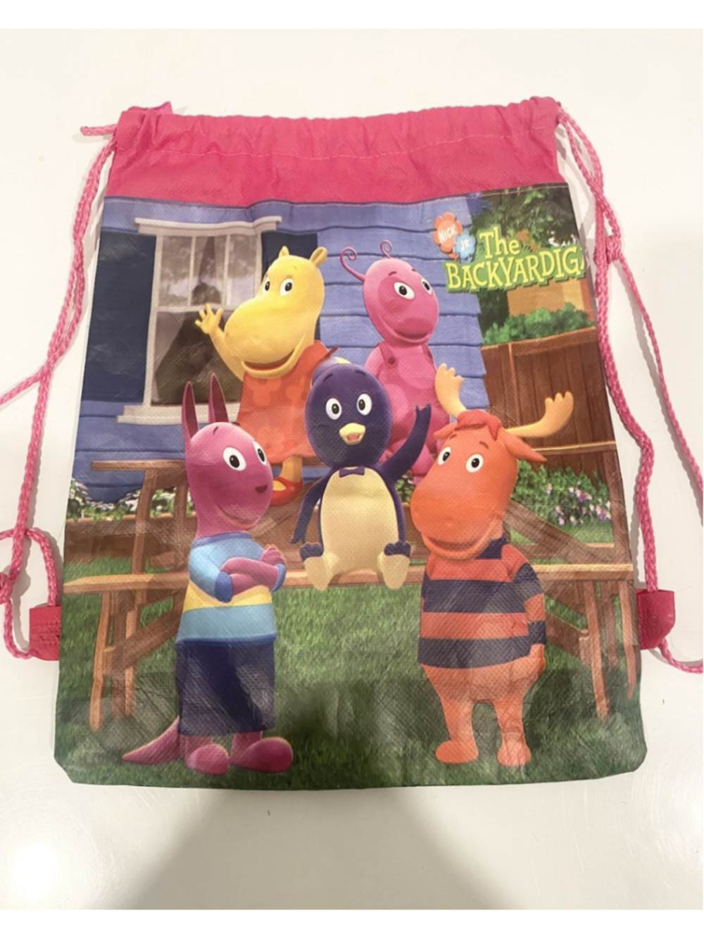 The Backyardigans Drawstring Bag Backpack Nick Jr Pablo Uniqua Tyrone Tasha